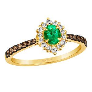 Le Vian Ring featuring Emeralds Chocolate Diamonds Nude Diamonds Honey Gold
